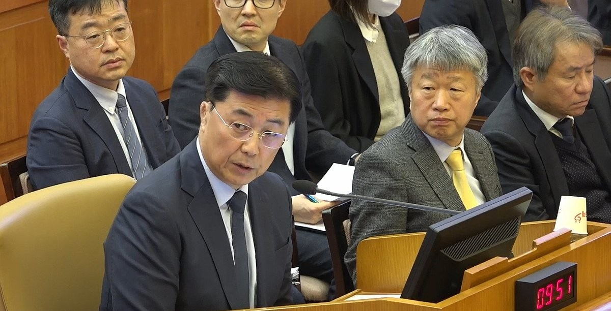 탄핵심판 5차 변론에 증인으로 출석한 홍장원 전 국가정보원 1차장(사진=연합뉴스)