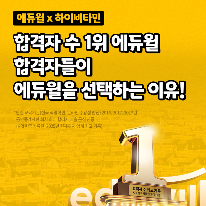 에듀윌, 브릿지엠 ‘하이비타민’ 제휴…복지카드로 오프라인 학원 청구할인