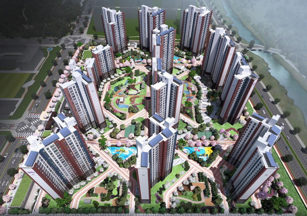 이천 중리 B3블록 금성백조 예미지 조감도.(사진=금성백조)