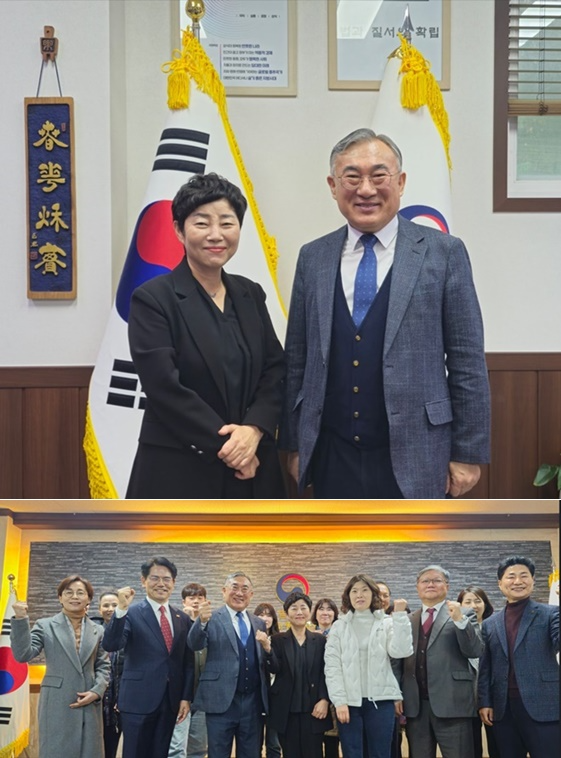 (위사진)강문덕 청주소년원장(왼쪽)과 전요섭 회장이 기념촬영.(사진제공=교정상담학회)