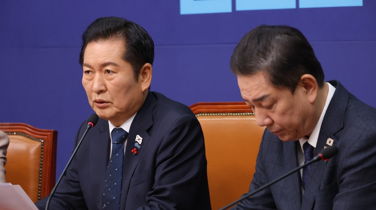 정청래 대표, 최고위원회의에서 발언(사진=연합뉴스)