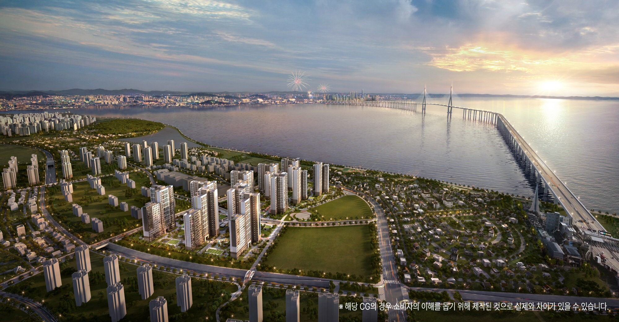 영종국제도시 신일 비아프 크레스트 항공조감도.