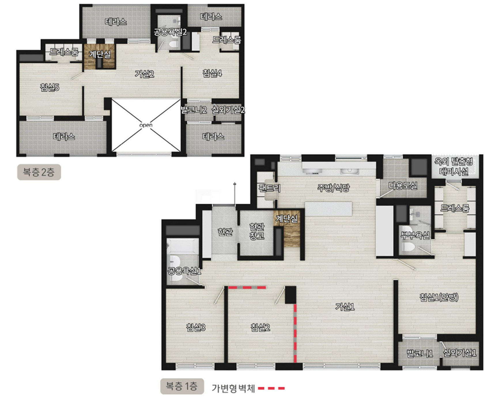 김포 칸타빌 에디션 127㎡A 평면도.(사진=대원)