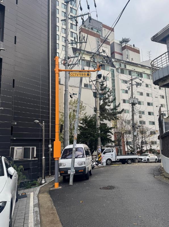 새로 설치된 공공 CCTV 모습