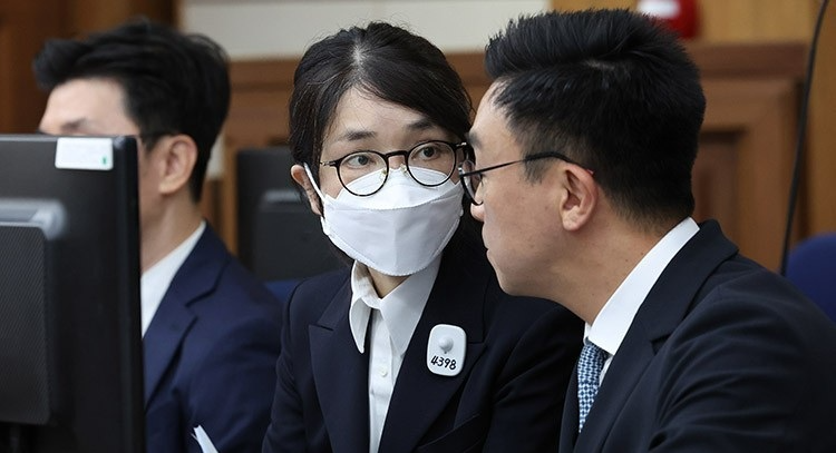 법정 출석한 김건희(사진=연합뉴스)