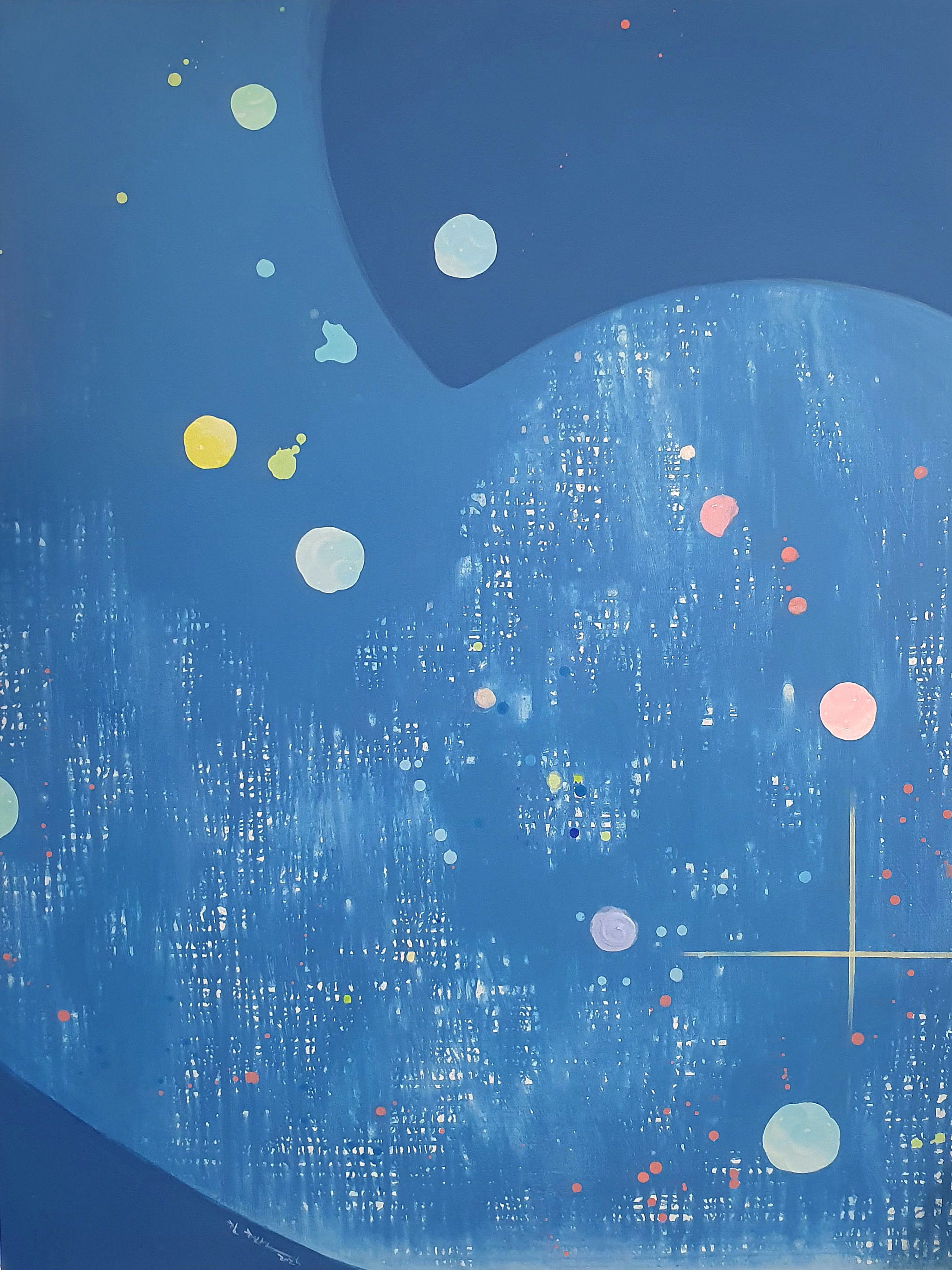 '다시 흐르는 시간', 2025, Acrylic & oil on linen, 116.8×91.0cm