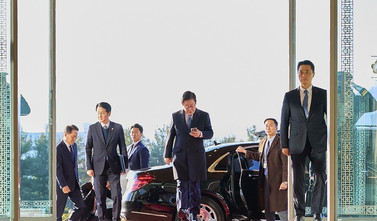 이재명 대통령, 용산으로의 마지막 출근길(사진=연합뉴스)