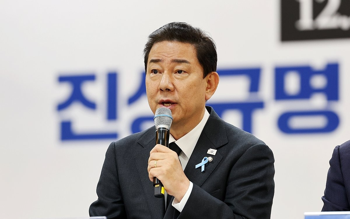 무안 현장최고위원회의서 발언하는 김병기 원내대표(사진=연합뉴스)