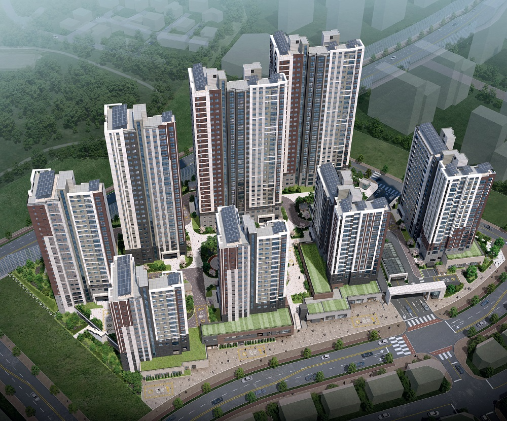 구리갈매역세권 A4블록 단지조감도