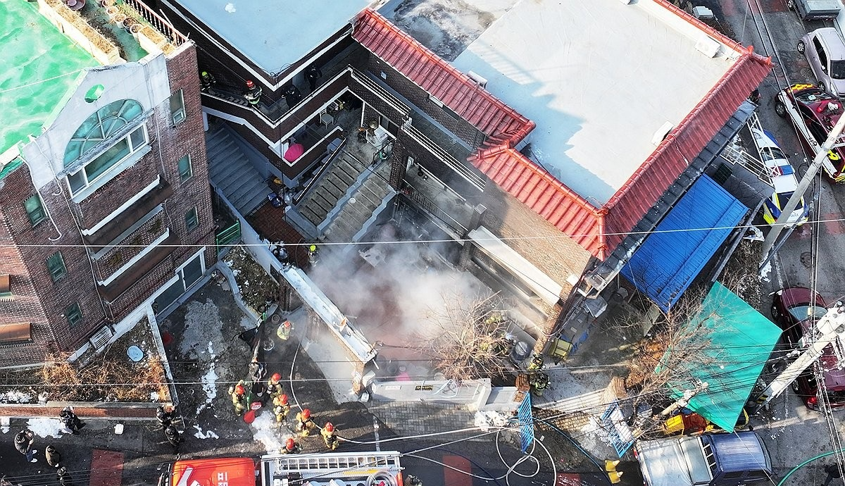 춘천 후평동 다세대주택서 화재(사진=연합뉴스)