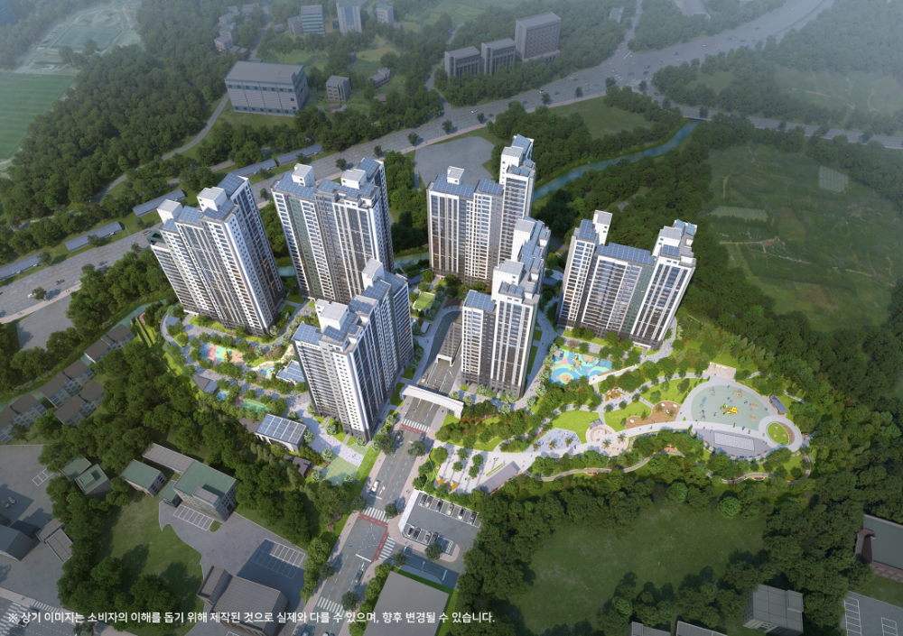 용인 푸르지오 원클러스터파크 조감도.