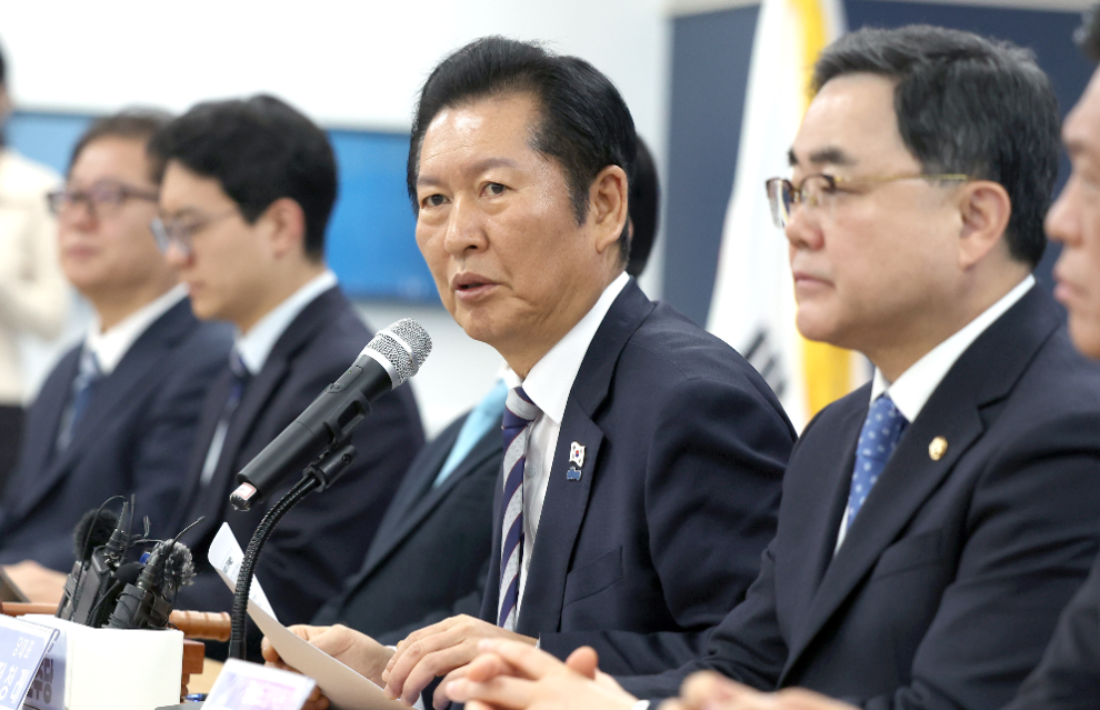 정청래, 경남 현장 최고위 발언(사진=연합뉴스)