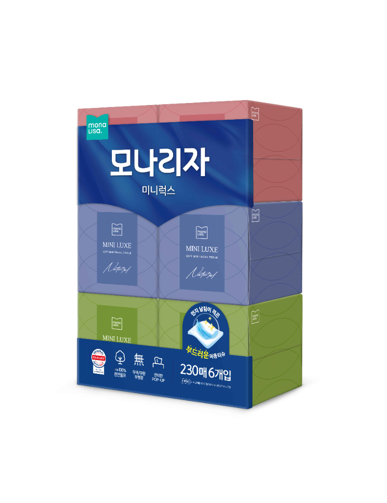 모나리자, 좁은 공간 활용도 높인 미니럭스 미용티슈 출시