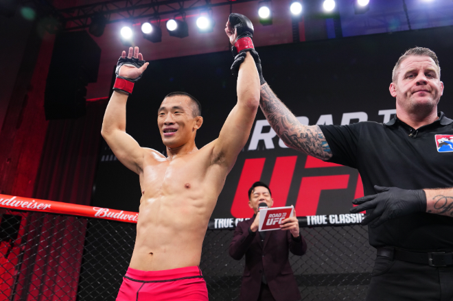 김상욱 ROAD TO UFC 시즌4 승리 모습. (사진=UFC 한국 미디어 커뮤니케이션)